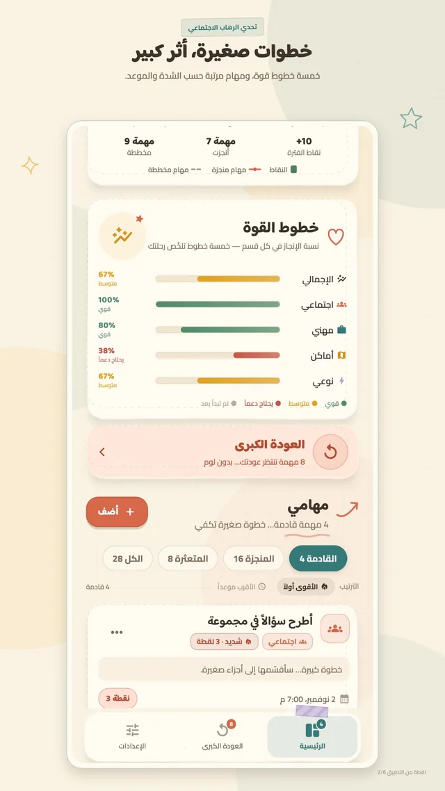 لقطة من تطبيق Overcoming Social Phobia
